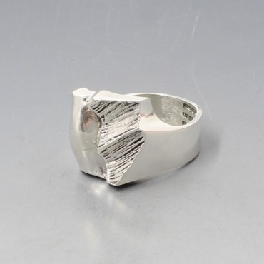 Matti J Hyvarinen Sirokoru chunky Scandinavian silver ring